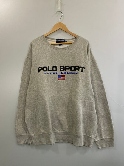 【中古品】【メンズ】 RALPH LAUREN ラルフローレン 90's POLO SPORT SWEATSHIRT 90年代 スウェットシャツ トレーナー トップス 146-260319-yn-23-min サイズ：XL カラー：グレー 万代Net店
