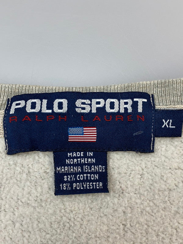 【中古品】【メンズ】 RALPH LAUREN ラルフローレン 90's POLO SPORT SWEATSHIRT 90年代 スウェットシャツ トレーナー トップス 146-260319-yn-23-min サイズ：XL カラー：グレー 万代Net店