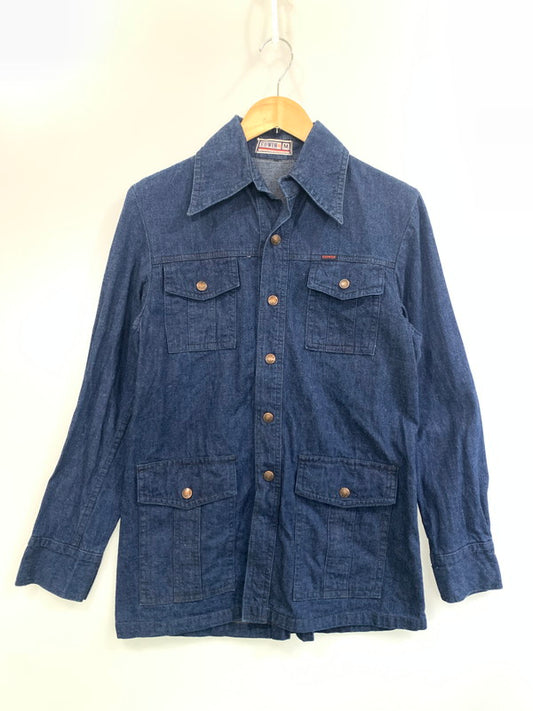 【中古品】【メンズ】 EDWIN エドウィン 70's 70年代 ブッシュジャケット ヴィンテージ アウター 146-260319-SH-32-min サイズ：M カラー：インディゴ 万代Net店