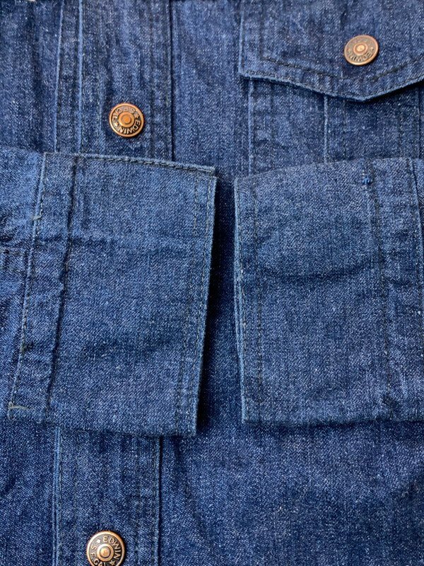 【中古品】【メンズ】 EDWIN エドウィン 70's 70年代 ブッシュジャケット ヴィンテージ アウター 146-260319-SH-32-min サイズ：M カラー：インディゴ 万代Net店