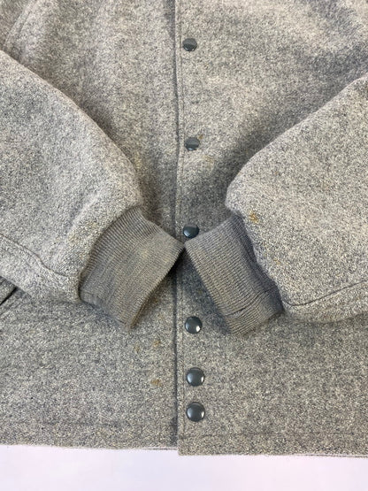 【中古品】【メンズ】 HOLLOWAY ホロウェイ 80's WOOL AWARD JACKET VINTAGE 80年代 ウール アワードジャケット アウター ヴィンテージ 146-260211-kk-38-min サイズ：L カラー：グレー 万代Net店