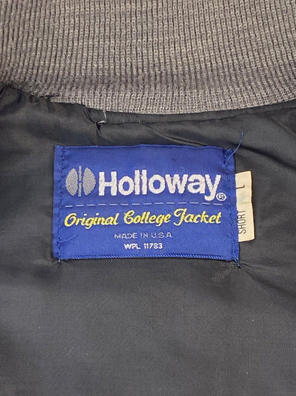 【中古品】【メンズ】 HOLLOWAY ホロウェイ 80's WOOL AWARD JACKET VINTAGE 80年代 ウール アワードジャケット アウター ヴィンテージ 146-260211-kk-38-min サイズ：L カラー：グレー 万代Net店