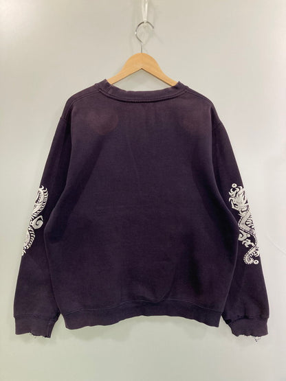 【現状渡し品】【メンズ】 OLD STUSSY 90's DRAGON SWEATSHIRT オールドステューシー 90年代 スウェットシャツ トレーナー トップス 142-260210-yn-34-min サイズ：L カラー：パープル 万代Net店