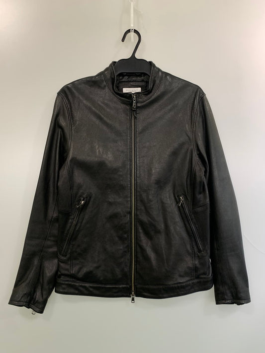 【中古品】【メンズ】 BEAUTY&YOUTH ビューティ&ユース 1225-199-6978 レザーシングル ライダースジャケット 147-260320-zi-07-min サイズ：L カラー：ブラック 万代Net店