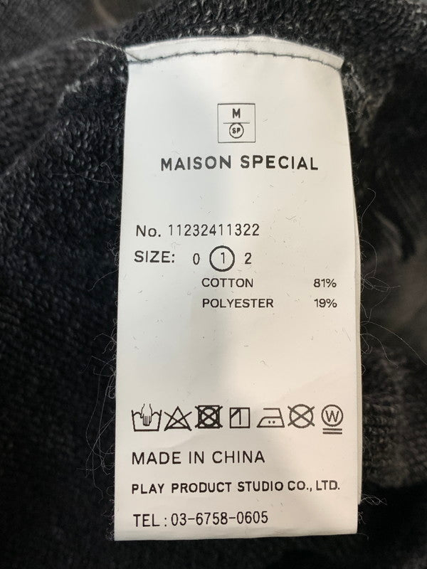 【中古品】【メンズ】 MAISON SPECIAL メゾン スペシャル 11232411322 CHEMICAL OVER-DYE HEAVY-WEIGHT SWEAT PRIME-OVER PULLOVER HOODIE プルオーバーフーディ 141-260320-zi-05-min サイズ：01 カラー：グレー 万代Net店
