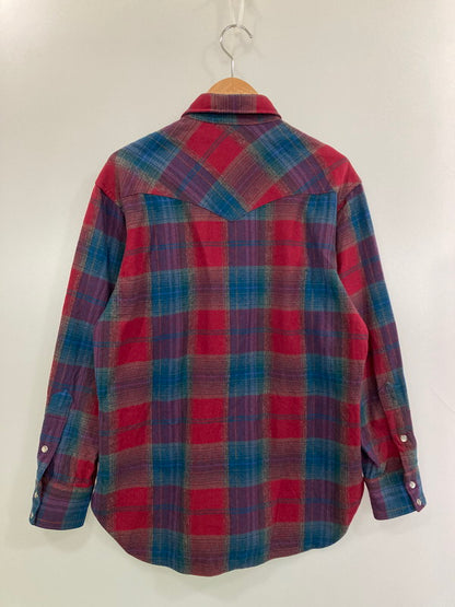 【中古品】【メンズ】 PENDLETON ペンドルトン 70's WESTERN OMBRE CHECK SHIRT 70年代 ウェスタン オンブレ チェック シャツ 長袖シャツ トップス 146-260210-yn-32-min サイズ：M カラー：ワインレッド 万代Net店