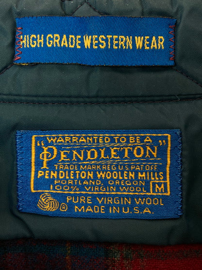 【中古品】【メンズ】 PENDLETON ペンドルトン 70's WESTERN OMBRE CHECK SHIRT 70年代 ウェスタン オンブレ チェック シャツ 長袖シャツ トップス 146-260210-yn-32-min サイズ：M カラー：ワインレッド 万代Net店