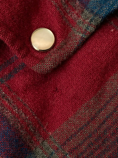 【中古品】【メンズ】 PENDLETON ペンドルトン 70's WESTERN OMBRE CHECK SHIRT 70年代 ウェスタン オンブレ チェック シャツ 長袖シャツ トップス 146-260210-yn-32-min サイズ：M カラー：ワインレッド 万代Net店