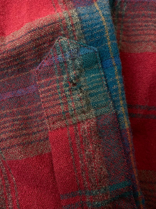 【中古品】【メンズ】 PENDLETON ペンドルトン 70's WESTERN OMBRE CHECK SHIRT 70年代 ウェスタン オンブレ チェック シャツ 長袖シャツ トップス 146-260210-yn-32-min サイズ：M カラー：ワインレッド 万代Net店