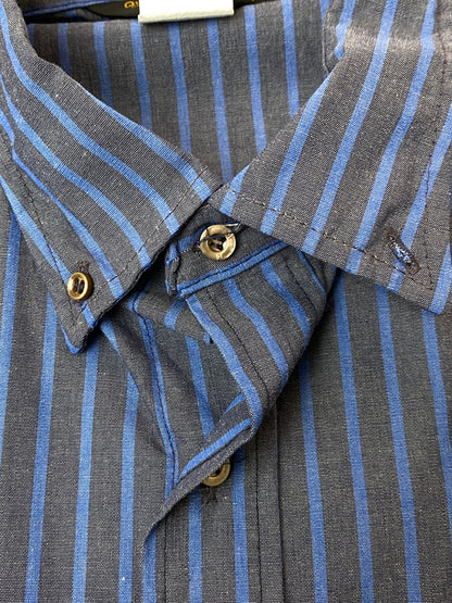【中古品】【メンズ】 PROTEXALL プロテックスオール 80S STRIPE SS WORK SHIRT 80年代 ストライプ ワークシャツ トップス 146-260626-jt-07-min サイズ：XL カラー：ブルー/グレー 万代Net店