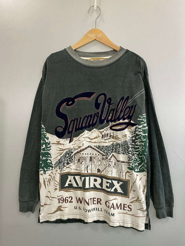 【中古品】【メンズ】 OVER PRINT L/S TEE 163516 オーバープリント ロングスリーブ Tシャツ 長袖 トップス 145-260704-hu-55-min サイズ：S カラー：グレー系 万代Net店