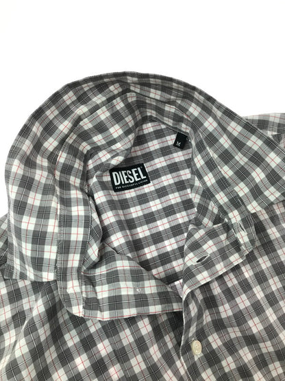 【中古品】【メンズ】 DIESEL ディーゼル S-DOUBLER ロングスリーブ 長袖シャツ トップス 141-260522-rt-16-tagh サイズ：M カラー：グレー 万代Net店