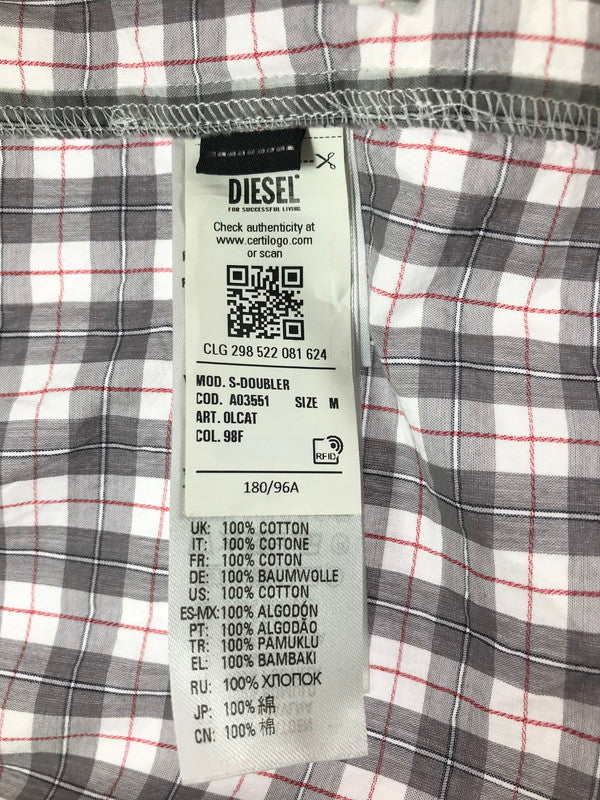 【中古品】【メンズ】 DIESEL ディーゼル S-DOUBLER ロングスリーブ 長袖シャツ トップス 141-260522-rt-16-tagh サイズ：M カラー：グレー 万代Net店