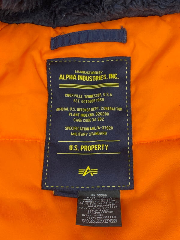 【中古品】【メンズ】 ALPHA INDUSTRIES アルファ インダストリーズ N-3B FLIGHT JACKET MIL A-37920 N-3B フライトジャケット アウター 145-260211-kk-37-min サイズ：S カラー：ネイビー 万代Net店