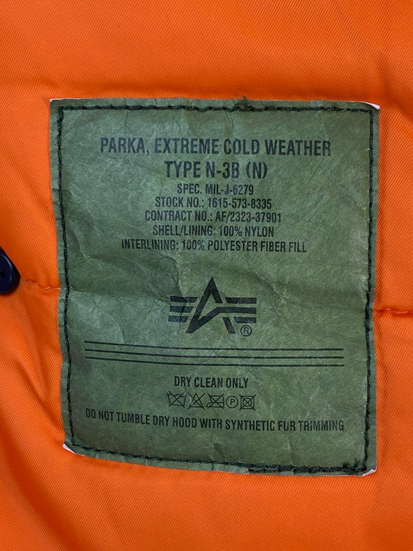 【中古品】【メンズ】 ALPHA INDUSTRIES アルファ インダストリーズ N-3B FLIGHT JACKET MIL A-37920 N-3B フライトジャケット アウター 145-260211-kk-37-min サイズ：S カラー：ネイビー 万代Net店