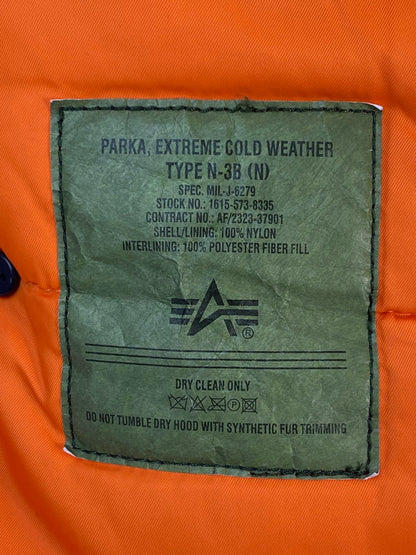 【中古品】【メンズ】 ALPHA INDUSTRIES アルファ インダストリーズ N-3B FLIGHT JACKET MIL A-37920 N-3B フライトジャケット アウター 145-260211-kk-37-min サイズ：S カラー：ネイビー 万代Net店