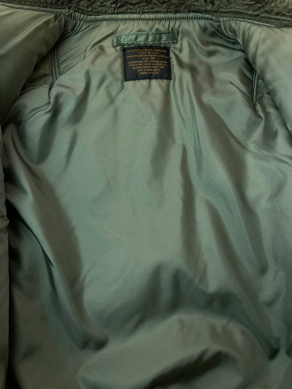 【中古品】【メンズ】 ALPHA INDUSTRIES TYPE B-15D FLIGHT JACKET MIL-J-6251A アルファインダストリーズ フライトジャケット アウター 145-260210-yn-23-min サイズ：38 カラー：オリーブグリーン 万代Net店