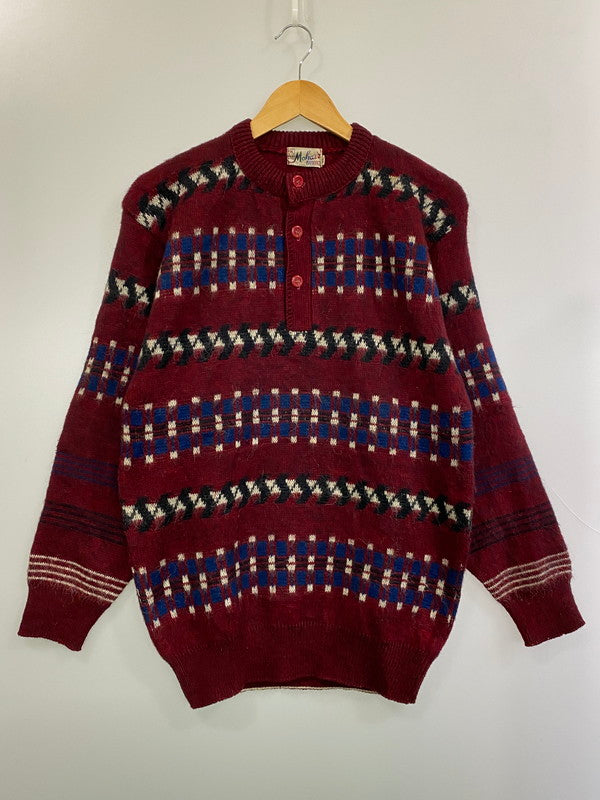【中古品】【メンズ】 USED ユーズド MOHAIR WOOL PULLOVER KNIT モヘヤウールプルオーバーニット 146-260320-zi-15-min サイズ：36 カラー：レッド系 万代Net店