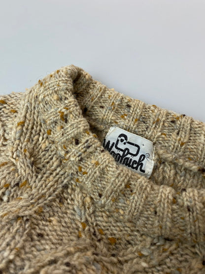 【現状渡し品】【メンズ】 WOOLRICH ウールリッチ 70S WOOL KNIT SWEATER ウールニットセーター 146-260320-zi-17-min サイズ：44 カラー：ベージュ系 万代Net店