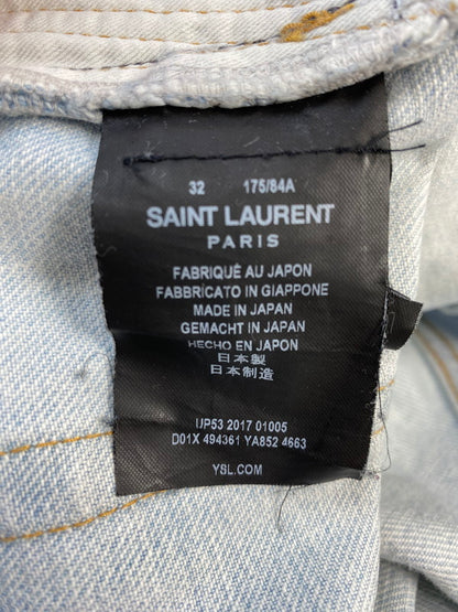 【中古品】【メンズ】 SAINT LAURENT サンローラン SKNNY DENIM PANTS 494361 スキニー デニムパンツ ボトムス 152-260215-SH-17-min サイズ：32 万代Net店