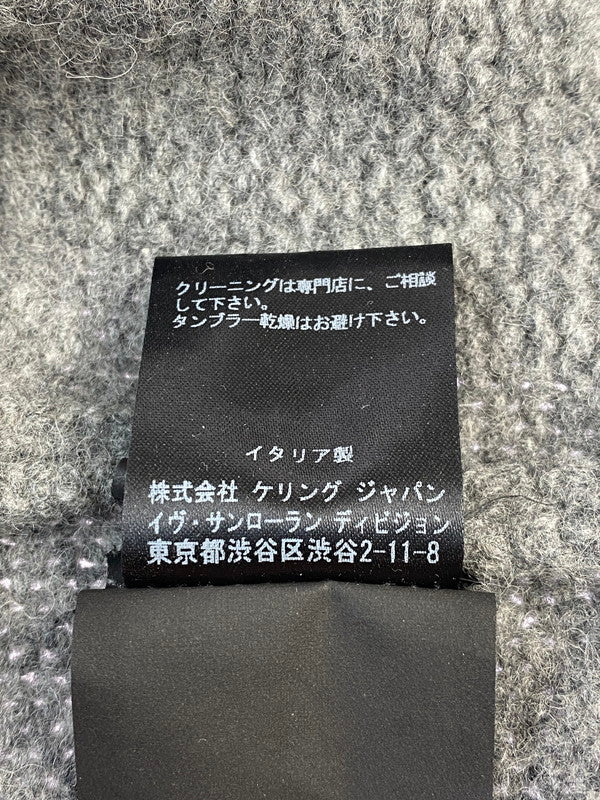 【中古品】【メンズ】 SAINT LAURENT サンローラン 352800 ウールカシミア Vネック ニット トップス 141-260215-SH-03-min サイズ：M カラー：グレー 万代Net店