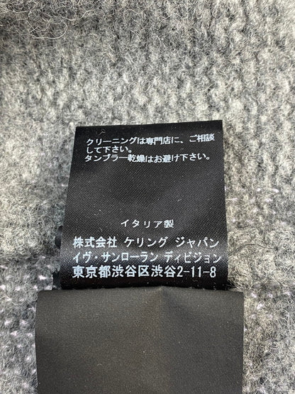【中古品】【メンズ】 SAINT LAURENT サンローラン 352800 ウールカシミア Vネック ニット トップス 141-260215-SH-03-min サイズ：M カラー：グレー 万代Net店