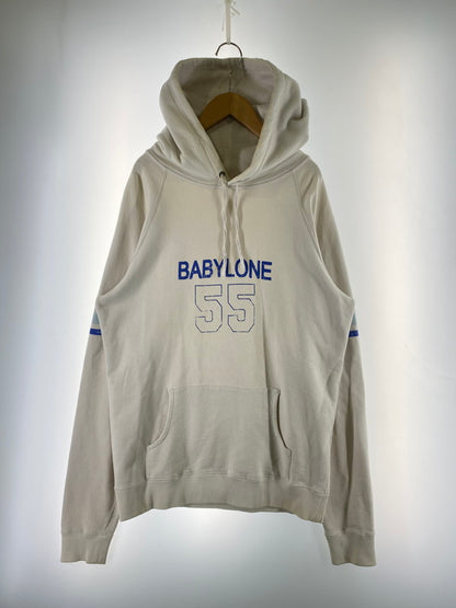 【中古品】【メンズ】 SAINT LAURENT サンローラン BABYLONE HOODIE バビロンフーディー トップス パーカー 141-260215-SH-02-min サイズ：L カラー：ホワイト系 万代Net店