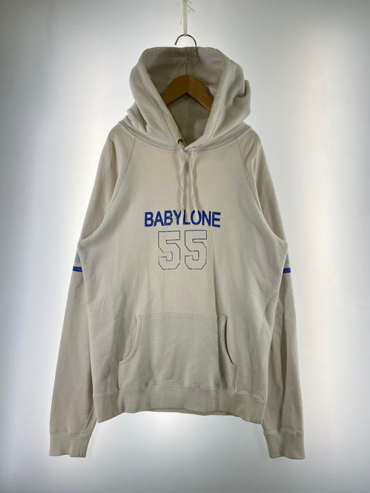 【中古品】【メンズ】 SAINT LAURENT サンローラン BABYLONE HOODIE バビロンフーディー トップス パーカー 141-260215-SH-02-min サイズ：L カラー：ホワイト系 万代Net店