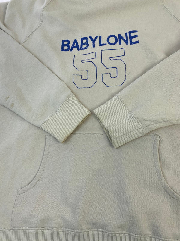 【中古品】【メンズ】 SAINT LAURENT サンローラン BABYLONE HOODIE バビロンフーディー トップス パーカー 141-260215-SH-02-min サイズ：L カラー：ホワイト系 万代Net店