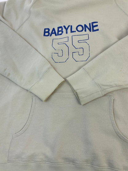 【中古品】【メンズ】 SAINT LAURENT サンローラン BABYLONE HOODIE バビロンフーディー トップス パーカー 141-260215-SH-02-min サイズ：L カラー：ホワイト系 万代Net店