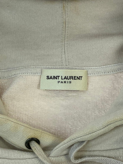 【中古品】【メンズ】 SAINT LAURENT サンローラン BABYLONE HOODIE バビロンフーディー トップス パーカー 141-260215-SH-02-min サイズ：L カラー：ホワイト系 万代Net店