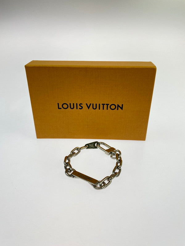 【中古品】【メンズ】 LOUIS VUITTON ルイ・ヴィトン ブラスレ LVステープル エディション ブレスレット M68342 アクセサリー 179-260211-kk-14-min カラー：SILVER 万代Net店