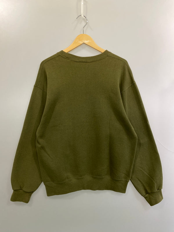 【現状渡し品】【メンズ】 SOFFE ソフィー 90's USMC PRINT CREW SWEAT 90年代 プリント クルー スウェットシャツ トレーナー トップス 146-260715-yn-12-min サイズ：M カラー：オリーブ 万代Net店
