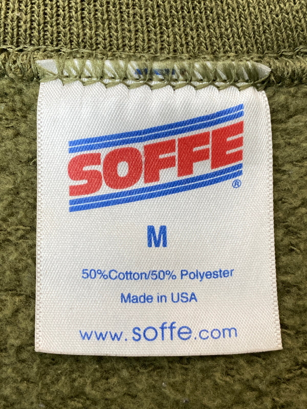 【現状渡し品】【メンズ】 SOFFE ソフィー 90's USMC PRINT CREW SWEAT 90年代 プリント クルー スウェットシャツ トレーナー トップス 146-260715-yn-12-min サイズ：M カラー：オリーブ 万代Net店