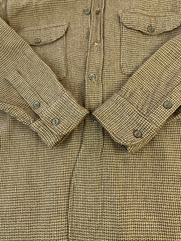 【現状渡し品】【メンズ】 WOOLRICH ウールリッチ 50's CPO SHIRT VINTAGE 50年代 チーフぺティーオフィサー シャツ 長袖 トップス ヴィンテージ 146-260226-kk-06-min サイズ：16 カラー：ベージュ 万代Net店
