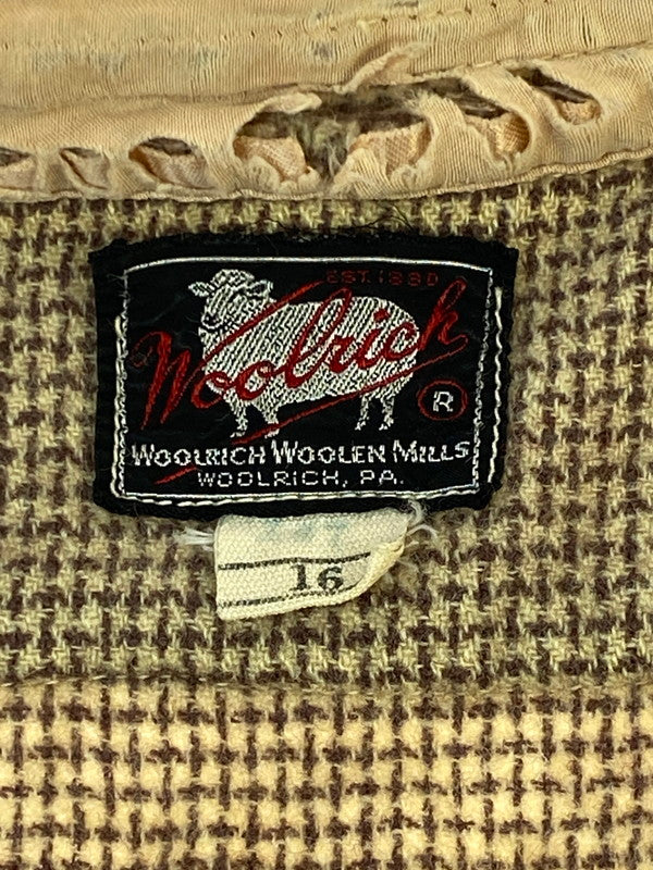 【現状渡し品】【メンズ】 WOOLRICH ウールリッチ 50's CPO SHIRT VINTAGE 50年代 チーフぺティーオフィサー シャツ 長袖 トップス ヴィンテージ 146-260226-kk-06-min サイズ：16 カラー：ベージュ 万代Net店