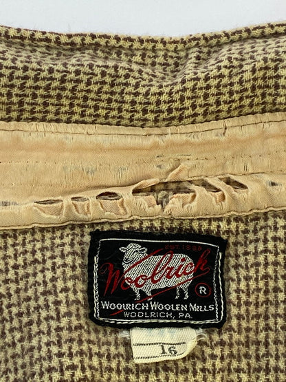 【現状渡し品】【メンズ】 WOOLRICH ウールリッチ 50's CPO SHIRT VINTAGE 50年代 チーフぺティーオフィサー シャツ 長袖 トップス ヴィンテージ 146-260226-kk-06-min サイズ：16 カラー：ベージュ 万代Net店