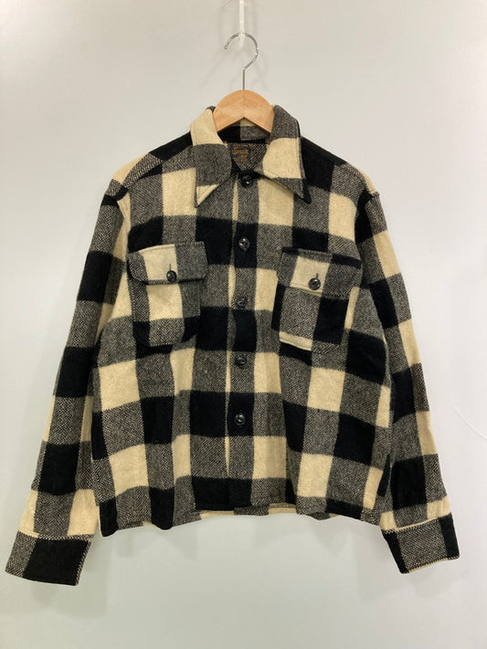【中古品】【メンズ】 THE SPADE 40-50's CPO WOOL SHIRT ウールシャツ 長袖シャツ トップス 146-260210-yn-33-min サイズ：表記なし 下記参照 カラー：ブラック/オフホワイト 万代Net店