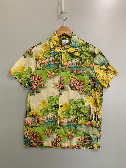 【中古品】【メンズ】 Paul Smith ポール・スミス S/S HAWAIIAN SHIRT ショートスリーブ ハワイアンシャツ 半袖 トップス アロハシャツ 庭園 141-260222-kk-18-min サイズ：M カラー：マルチカラー 万代Net店