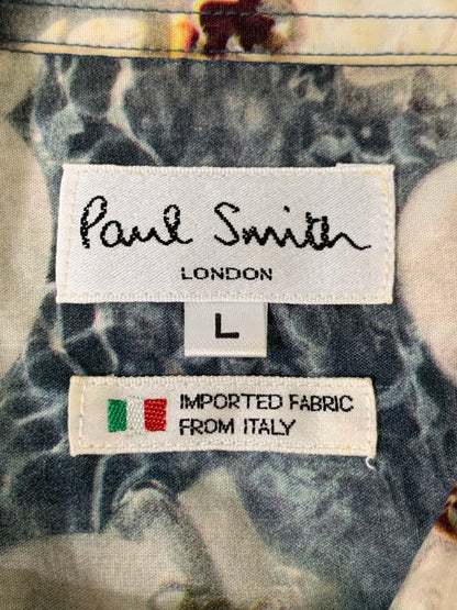 【中古品】【メンズ】 Paul Smith ポール・スミス S/S HAWAIIAN SHIRT ショートスリーブ ハワイアンシャツ 半袖 トップス アロハシャツ 胡蝶蘭 141-260222-kk-19-min サイズ：L カラー：マルチカラー 万代Net店