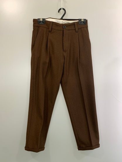 【中古品】【メンズ】 PT01 ピーティーゼロウーノ ウールテーパードスラックス ボトムス 152-260320-zi-36-min サイズ：28 カラー：ブラウン 万代Net店