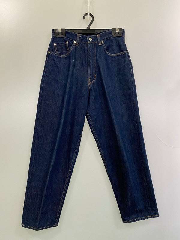 【中古品】【メンズ】 markaware マーカウェア FRONT PLEATS PEGTOP SIDELINE ORGANIC WOOL TROPICAL A18A-22PT02C フロントプリーツ レグトップ サイドライン オーガニック ウール トロピカルパンツ ボトムス 151-260214-kk-20-min サイズ：1 カラー：インディゴ 万代Net店