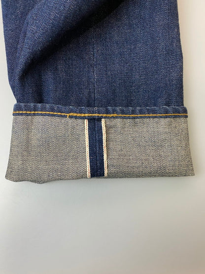 【中古品】【メンズ】 markaware マーカウェア FRONT PLEATS PEGTOP SIDELINE ORGANIC WOOL TROPICAL A18A-22PT02C フロントプリーツ レグトップ サイドライン オーガニック ウール トロピカルパンツ ボトムス 151-260214-kk-20-min サイズ：1 カラー：インディゴ 万代Net店