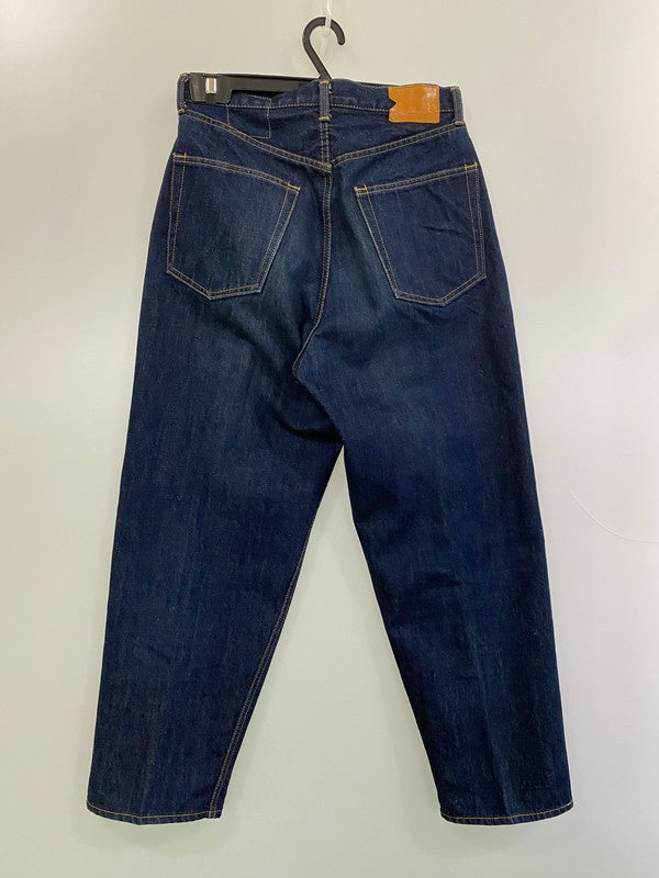 【中古品】【メンズ】 markaware マーカウェア FRONT PLEATS PEGTOP SIDELINE ORGANIC WOOL TROPICAL A18A-22PT02C フロントプリーツ レグトップ サイドライン オーガニック ウール トロピカルパンツ ボトムス 151-260214-kk-20-min サイズ：1 カラー：インディゴ 万代Net店