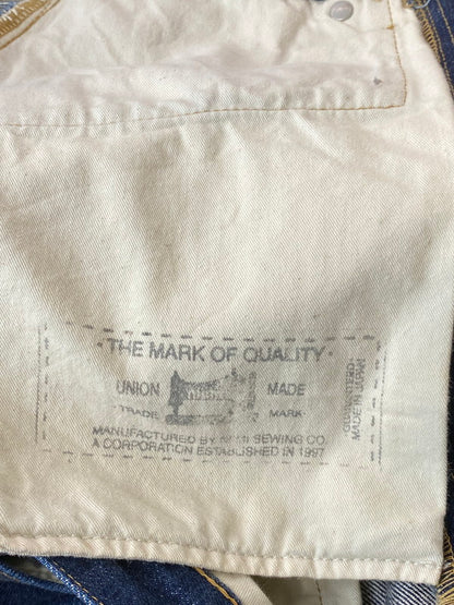 【中古品】【メンズ】 markaware マーカウェア FRONT PLEATS PEGTOP SIDELINE ORGANIC WOOL TROPICAL A18A-22PT02C フロントプリーツ レグトップ サイドライン オーガニック ウール トロピカルパンツ ボトムス 151-260214-kk-20-min サイズ：1 カラー：インディゴ 万代Net店