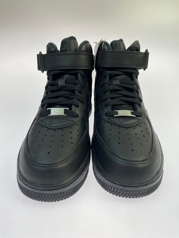 【未使用品】【メンズ】 NIKE ナイキ × Supreme シュプリーム 別注 コラボ AIR FORCE 1 MID SP FZ8784-001 エア フォース 1 ミッド スペシャル スニーカー 靴 160-260211-kk-01-min カラー：BLACK/BLACK-BLACK 万代Net店