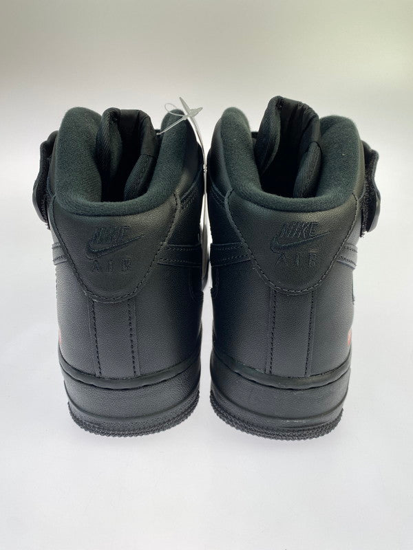 【未使用品】【メンズ】 NIKE ナイキ × Supreme シュプリーム 別注 コラボ AIR FORCE 1 MID SP FZ8784-001 エア フォース 1 ミッド スペシャル スニーカー 靴 160-260211-kk-01-min カラー：BLACK/BLACK-BLACK 万代Net店