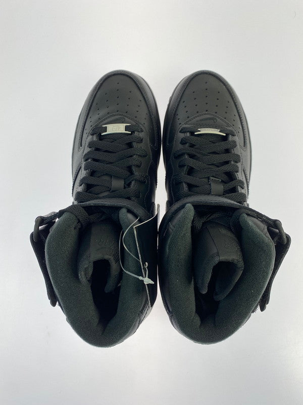 【未使用品】【メンズ】 NIKE ナイキ × Supreme シュプリーム 別注 コラボ AIR FORCE 1 MID SP FZ8784-001 エア フォース 1 ミッド スペシャル スニーカー 靴 160-260211-kk-01-min カラー：BLACK/BLACK-BLACK 万代Net店