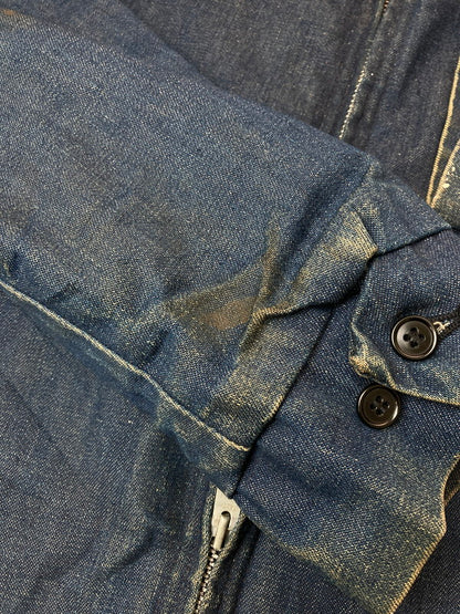 【現状渡し品】【メンズ】 BIG MAC ビッグマック WORK JACKET 70'S ワークジャケット 70年代 ヴィンテージ フルジップ デニムジャケット メンズ アウター 146-260213-em-07-min カラー：インディゴ 万代Net店