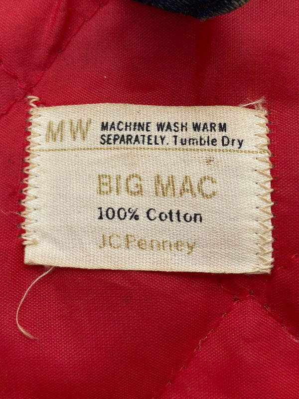 【現状渡し品】【メンズ】 BIG MAC ビッグマック WORK JACKET 70'S ワークジャケット 70年代 ヴィンテージ フルジップ デニムジャケット メンズ アウター 146-260213-em-07-min カラー：インディゴ 万代Net店